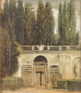 ベラスケス「ローマ、ヴィラ・メディチの庭園」 (559x640)