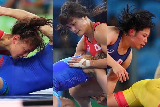 日本の女子レスリングで3人とも金メダル。 凄すぎる。 伊調は女子前人未踏の4連覇。